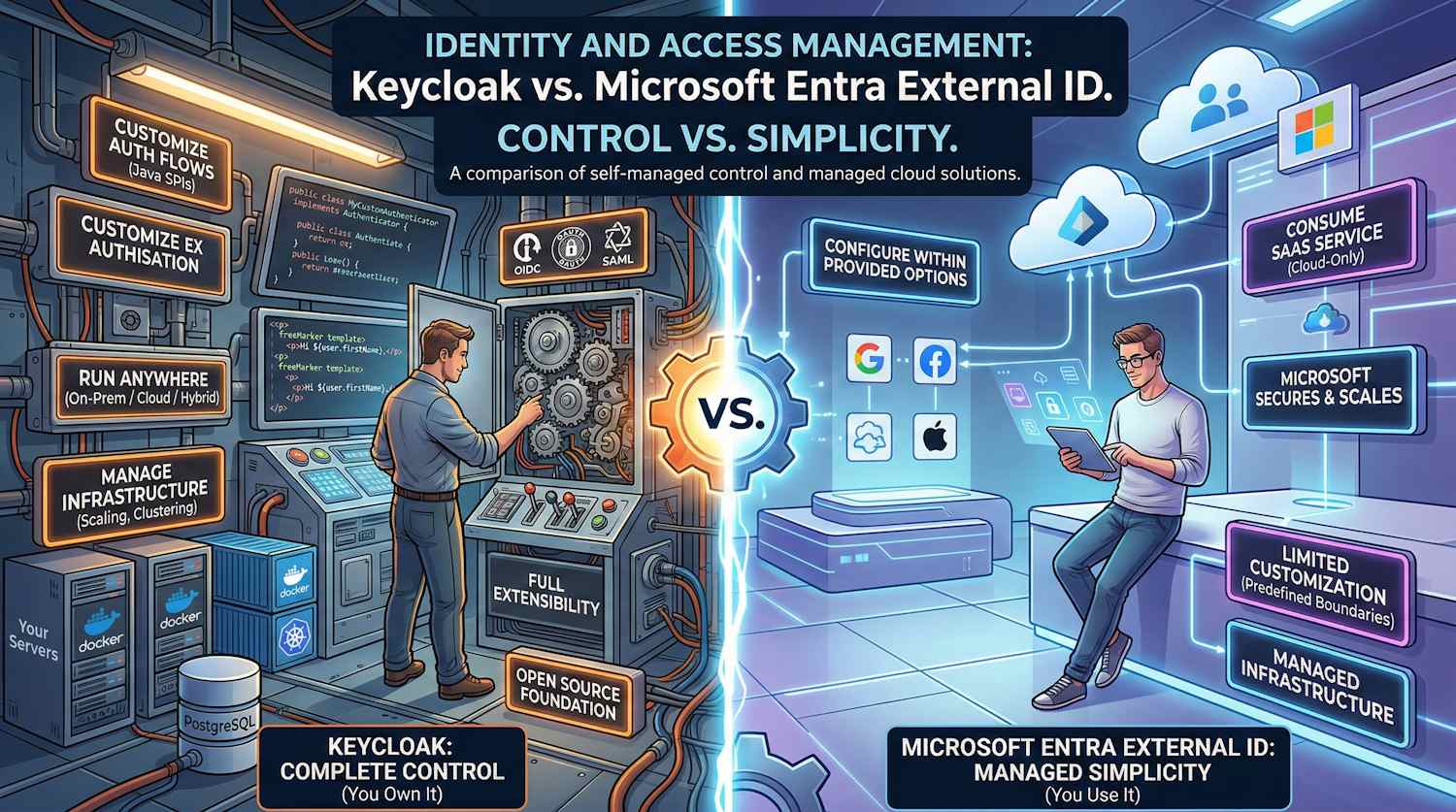 Keycloak vs Entra External ID: Part 1 - Architecture, Customization & Technical Foundations